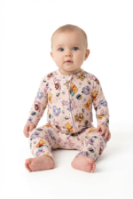 Baby Gift Set – SleepSuit, Swaddle & Hat (Beige) - Image 3